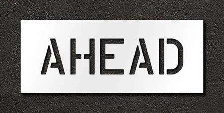 RAE STL-116-70628 Pavement Stencil,Ahead,6 in