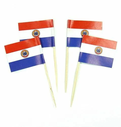 50 Minifahnen Fahne Flagge Paraguay Dekopicker