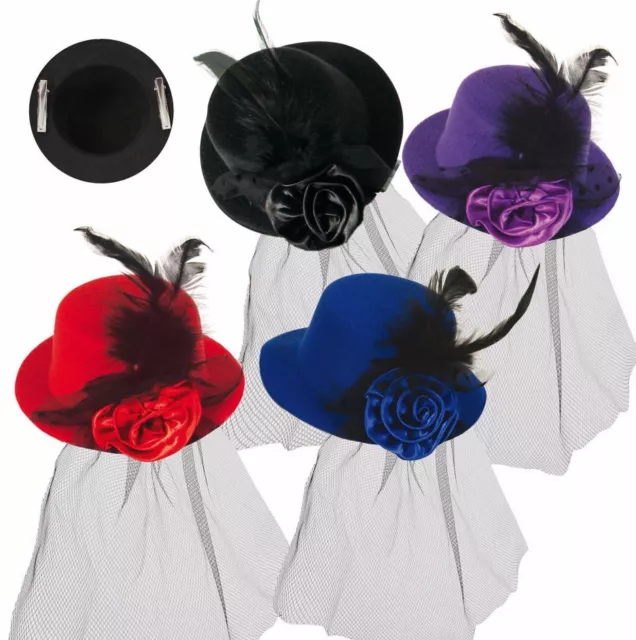 Minihut mit Clip Haarspange Fascinator Partyhut Partyhütchen Karneval 123853813