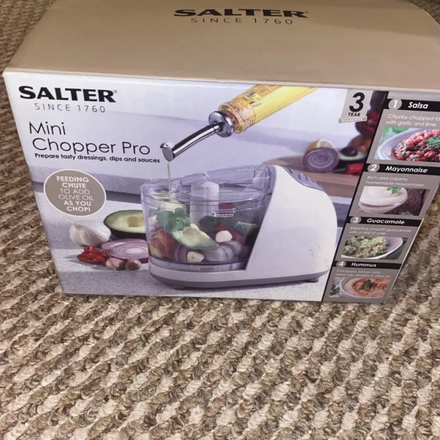 Salter Mini Food Chopper Electric Processor Fruit & Veg Mixer One Touch Control
