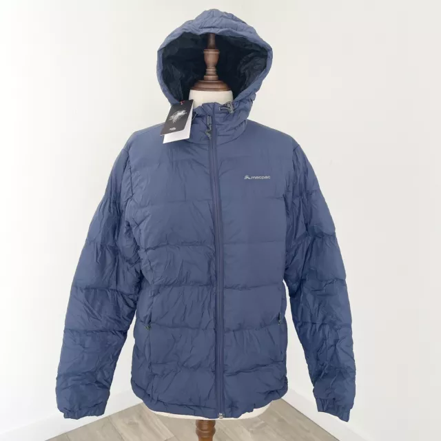 Macpac Womens Halo Hooded Jacket V2 600 Down Fill Jacket size 20 New $299 Blue