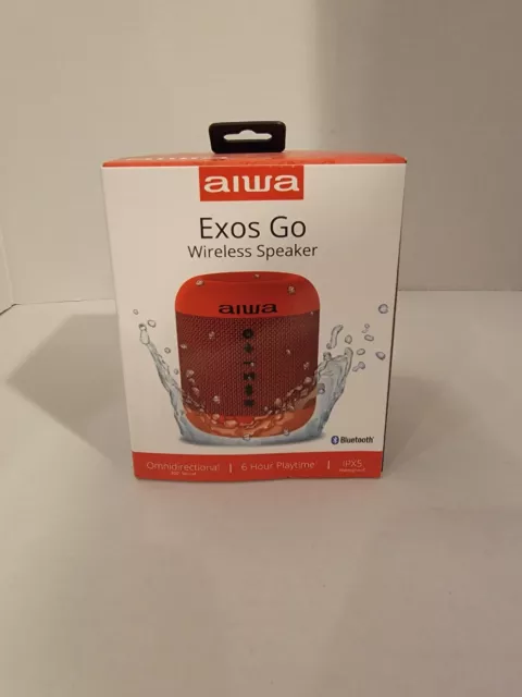 Aiwa Exos Go Wireless Portable Bluetooth Speaker (Red/Black)