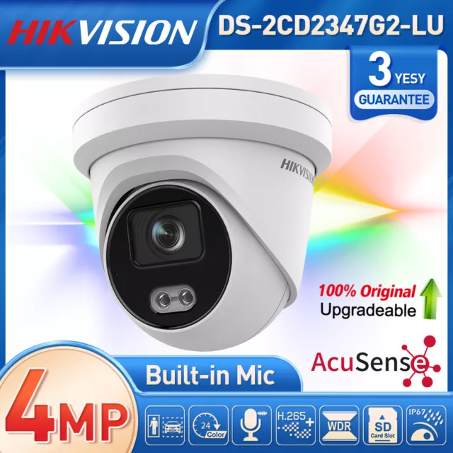 Hikvision 4MP ColorVu DS-2CD2347G1-LU+DS-2CD2347G2-LU+DS-2CD2347G2-LSU/SL IP CAM