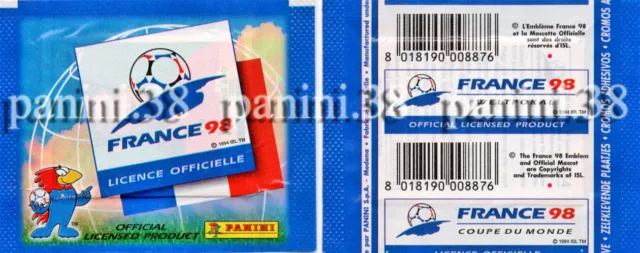 RARE !! Pochette "WORLD CUP FRANCE 98" packet, tüte, bustina PANINI