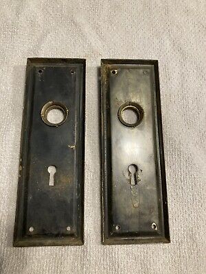 Vintage Tin door Knob Back  plates 2