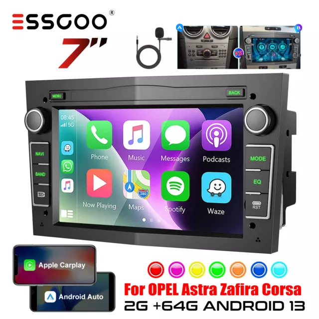 Für Opel Astra Corsa C Autoradio mit Apple Carplay Android 13 Auto GPS RDS 2+64G