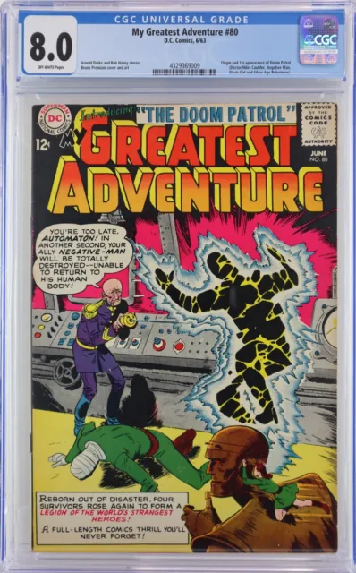 My Greatest Adventure #80 1963 Cgc Grade 8.0  Off White Pages