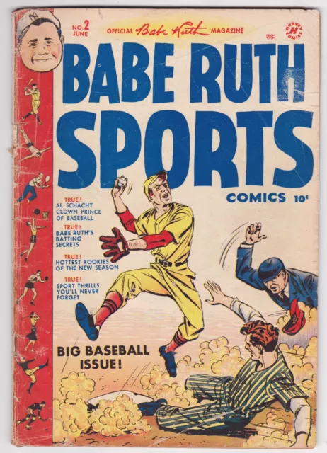 Babe Ruth Sports Comics #2 Good Plus 2.5 Harvey Comics 1949