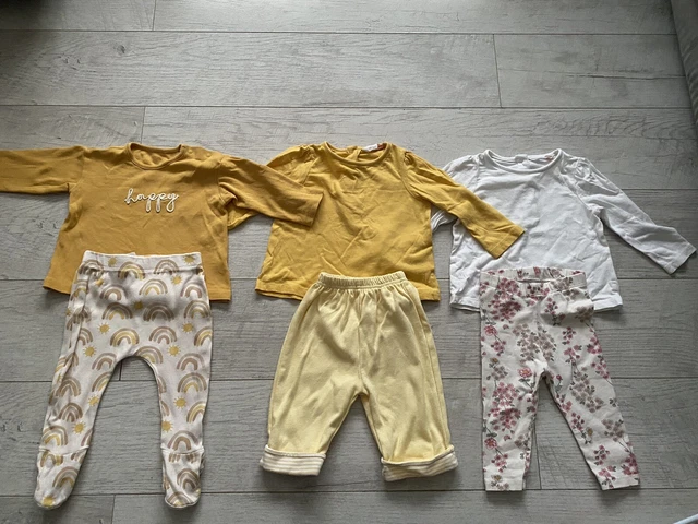 baby girl clothes 3-6 months bundle 3 X outfits Top Leggings