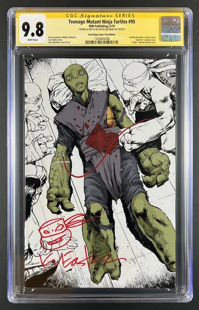 Teenage Mutant Ninja Turtles #95 2019 Signed Sketch SDCC Virgin Variant CGC 9.8