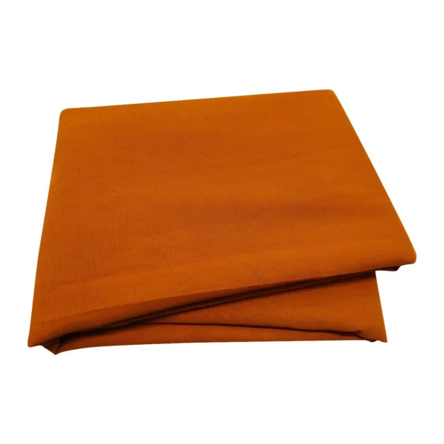 Indischer Frauen Saree Orange Bestickter Antiker Jahrgang Stoff DIY Sari SI15593