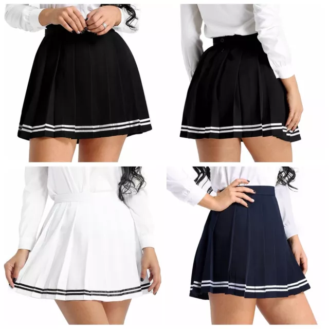 PLUS SIZE WOMEN School Girl Skirt Japanese High Waist Skirt Tennis