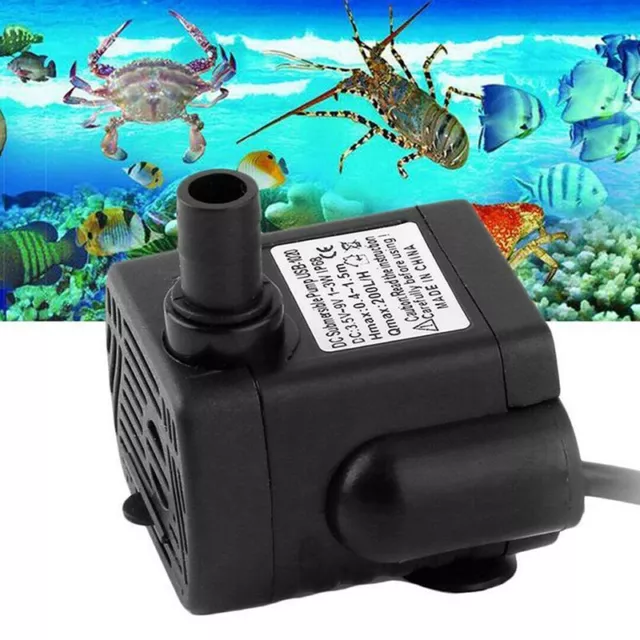 DC 3.5~9V Water Pump Feature Fountain Fish Pond Outdoor Garden Submersible