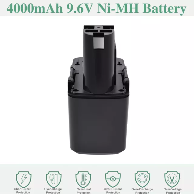 9.6V 4Ah Ni-MH Battery for Bosch BAT001 GBM PBM GSB GSR PSR 9.6 VE-2 2607335254