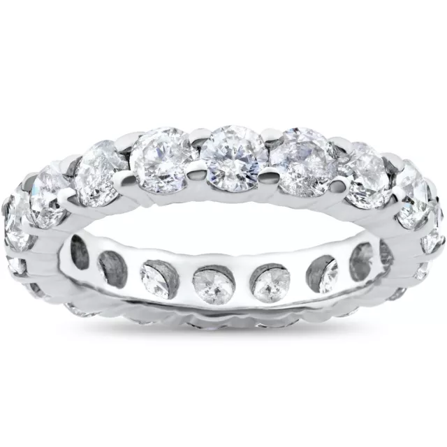 3ct Real Diamond Eternity Wedding White Gold Ring