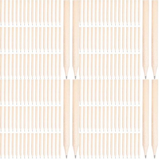 200 pcs courts courts rond mini crayons en bois