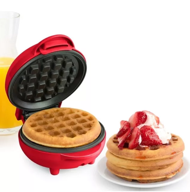 Nostalgia MyMini Waffle Maker 5" Non-Stick Cooking Surface. NEW Factory Sealed