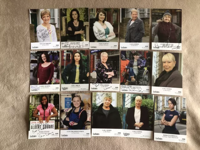 Eastenders- Hand Signed Bbc Cast Cards X 15- All Dedicated