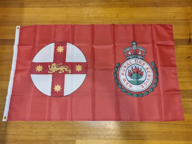 New South Wales Rural Fire Service Flag Banner Poster Nsw Rfs Patch Nrfs