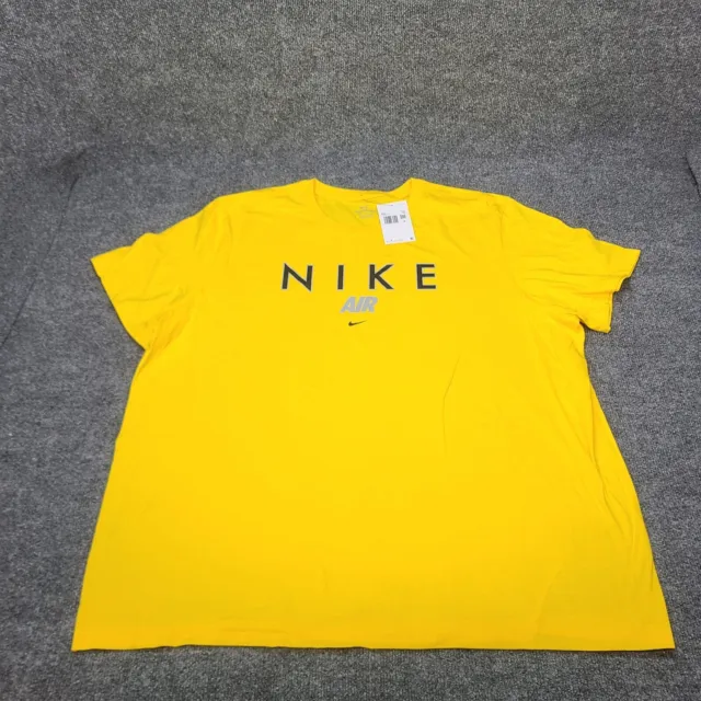 Nike Shirt Mens 3XL XXXL Yellow Black Air Lightweight Cotton Tee New 3133