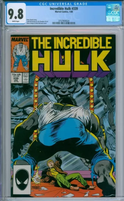 INCREDIBLE HULK 339 CGC 9.8 WP Todd McFarlane NEW CASE Copper Age MARVEL 1989