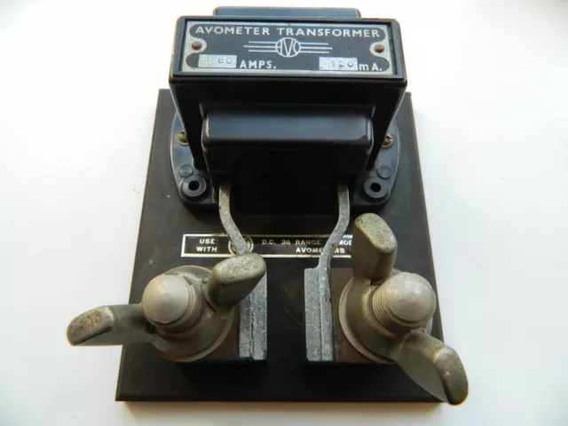 Vintage AVOMETER TRANSFORMER 60 Amps / 120 mA Working Order  Very Good Condition