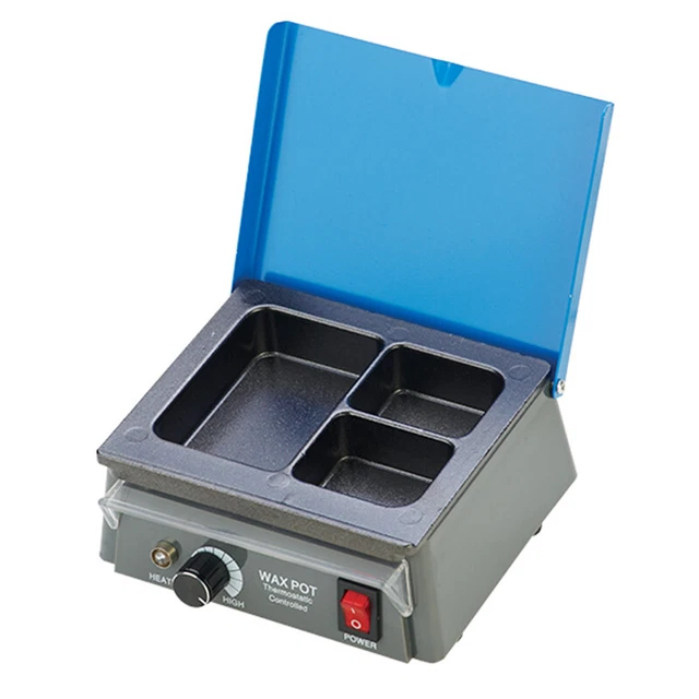 3-Well Heating Wax Pot Machine with Thermostatic Controller for Dental Lab