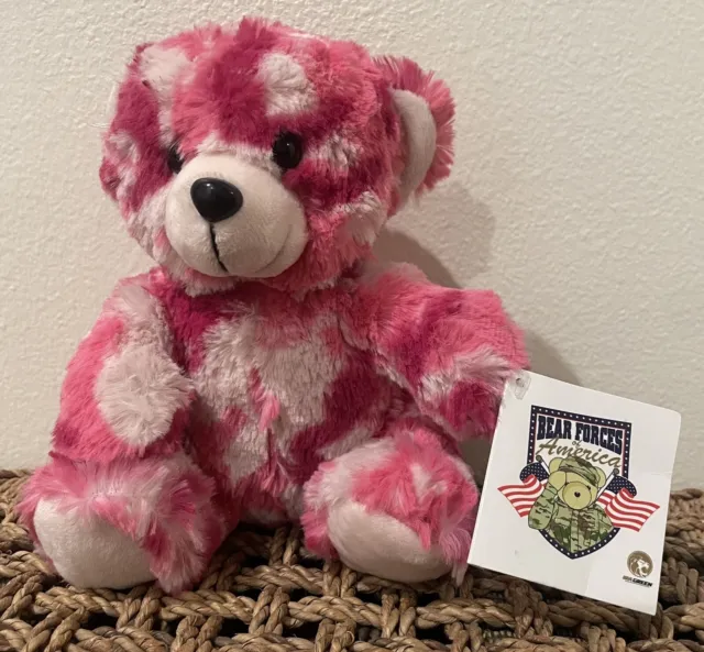 Bear Forces Of America Pink Camouflage 6" Teddy Teddybear Stuffed Animal Toy