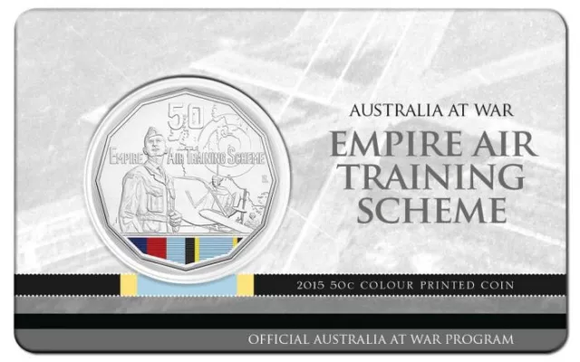 2015 50 Cent Uncirculated Coin: Australia At War - "Empire Air Training Scheme."