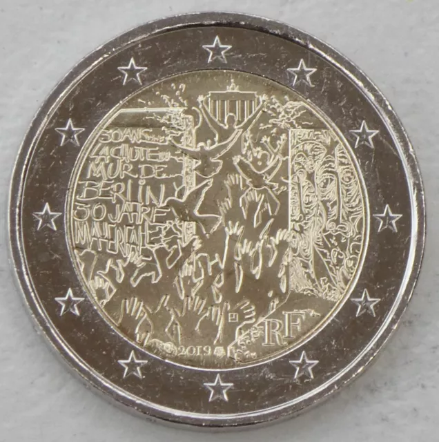 2 Euro Gedenkmünze Frankreich 2019 30 Jahre Mauerfall unz.