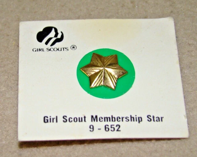VINTAGE GIRL SCOUT MEMBERSHIP STAR PIN Uniform One Year Award Brownie