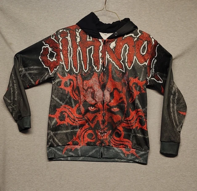 Star Wars Darth Maul Cosplay L Zip Up Hoodie Hooded Sith Knot Slipknot Logo font