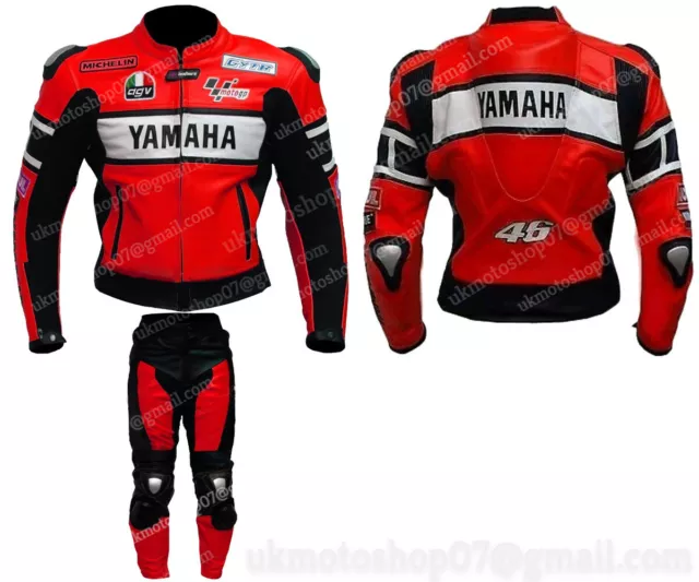 YAMAHA Tuta da corsa pelle Motociclo Moto Uomini Bicicletta Abito Giacca Sports