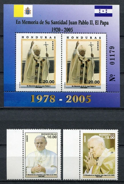 Honduras 2005 Papst Johannes Paul II. Pope John Paul 1772-1773 Block 81 MNH