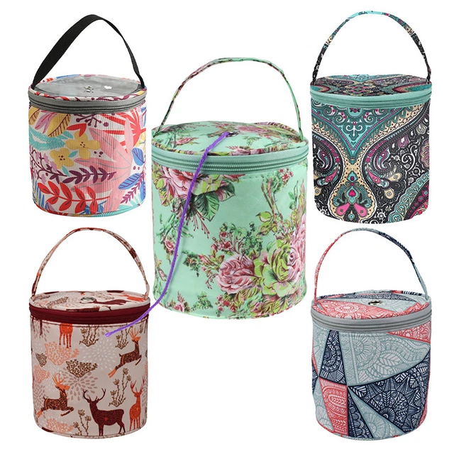 Knitting Yarn Round Crochet Bag Knitting Needles Tote Organizer Woolen Storage