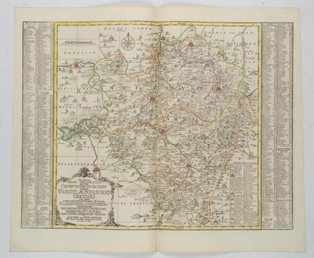 VINDEL (18.Jhd) nach SCHENK (*1660), Kurfürstentum Sachsen. Vogtland,  1758, KSt 2