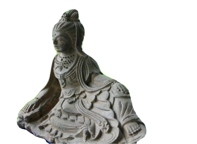 Guanyin Garden Art Statue Buddhist Goddess of Mercy Cast Lava Stone sculpture