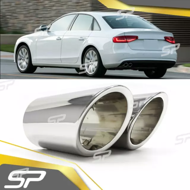 2x Auspuffblende Endrohr Blenden Edelstahl für AUDI A3 8P A3 8V Sportback A1 8X