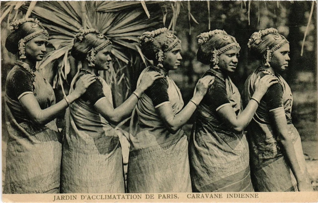 CPA PARIS Human Zoo Jardin d'Acclimatation Caravane Indienne (1242833)