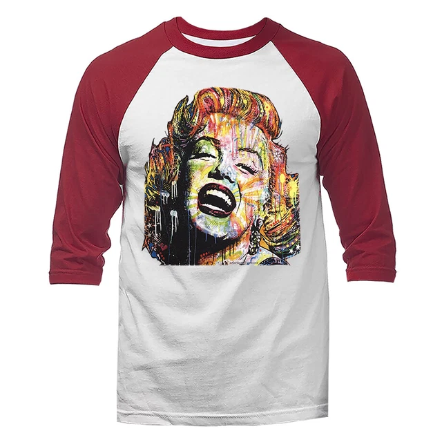 Monroe 3/4 Sleeve Baseball Raglan Graphic T-shirt Tee