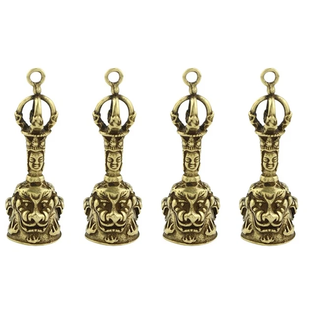 4 Count Door Brass Antique Buddha Ornaments Buddhist The Bell