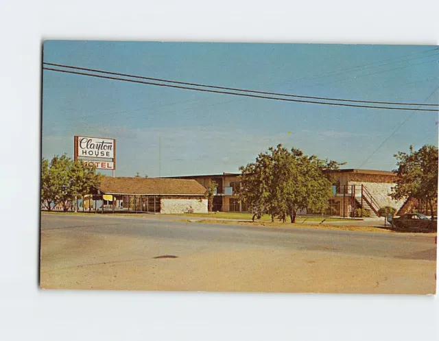 Postcard Clayton House Motel Denton Texas USA