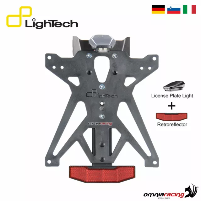 Portatarga Lightech regolabile A1 con luce e catadiottro KTM RC390/200/125 2017>