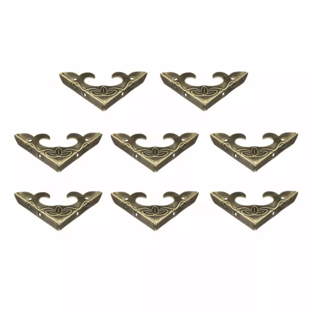 Metal Desk Corner Protectors Table Edge Cover Guard 31x31x5mm Bronze Tone 8pcs