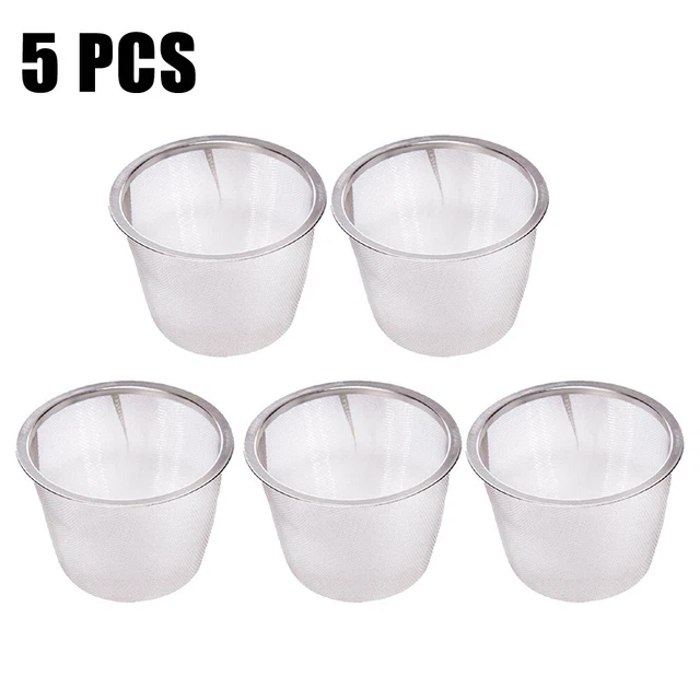 High Quality Tea Leaves Mesh Stainer 5Pcs Coffee Filter Micro-mesh Screen