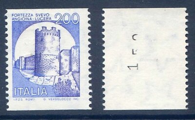 Repubblica francobollo Castelli macchinette X 020 A 