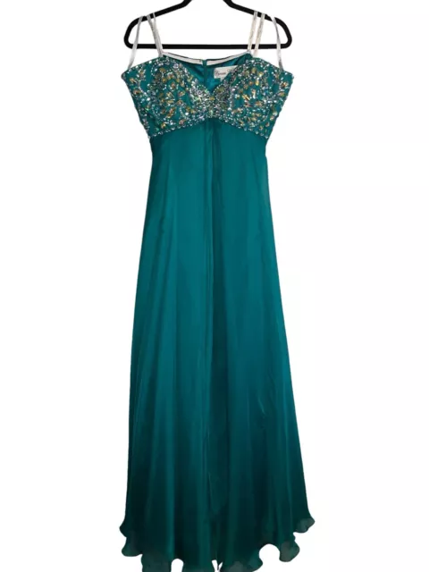 Plus Size Formal Evening Gown, Size 18 Turquoise, Princess Collection-