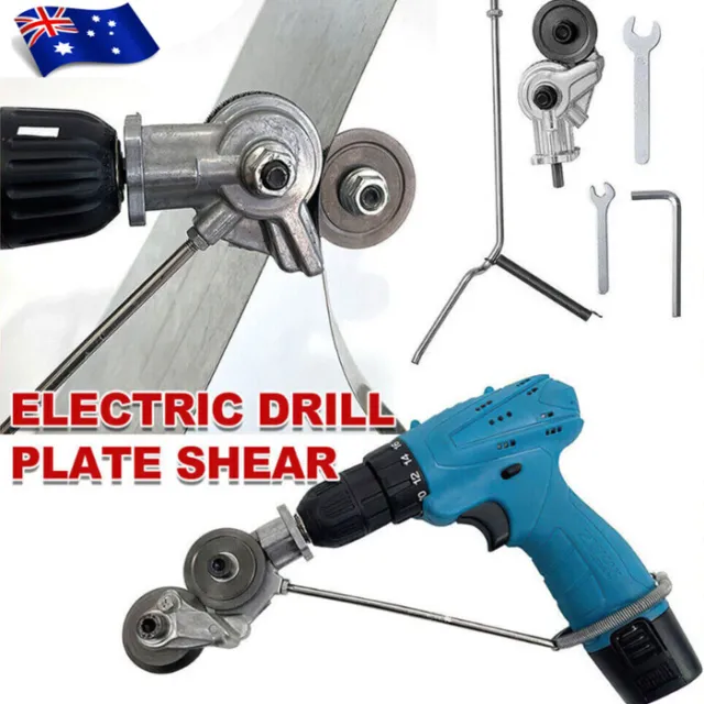 Durable motor Electric Drill Plate Cutter Attachment Electric Drill Shears Safe 2