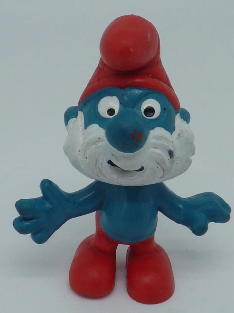 Figurine Schtroumpf (Smurf) Ancienne En PVC - Arc Et Cœur - Occasion - Thème Disney ?