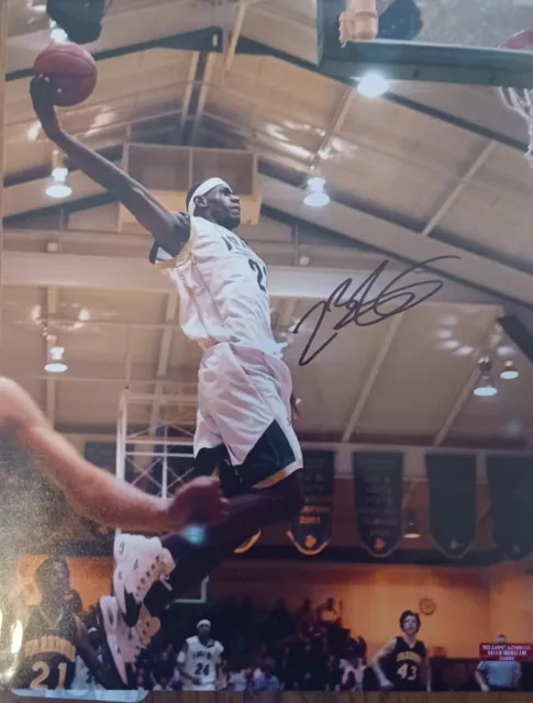 VTG LeBron James Rookie Rare Hand Signed 10x8 Autographed High School RCA COA